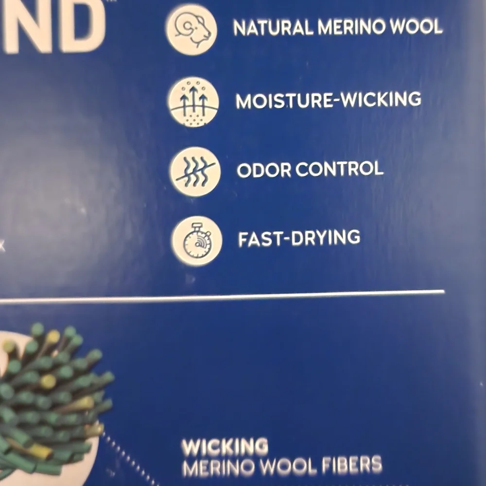 NIB Paradox Men's LG Merino Wool Blend Performance Base Layer Long Sleeve Black - Picture 4 of 6